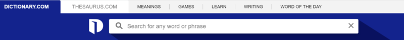 dictionary.com search bar