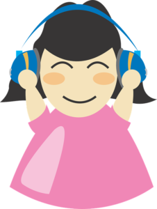 girl with earphones