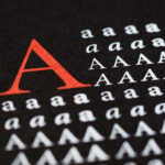 examples of letter A in different fonts
