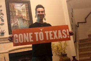 picture of Jen Parra's son upon his acceptance into college