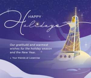 e-card from Lexercise wishing everyone happy holidays