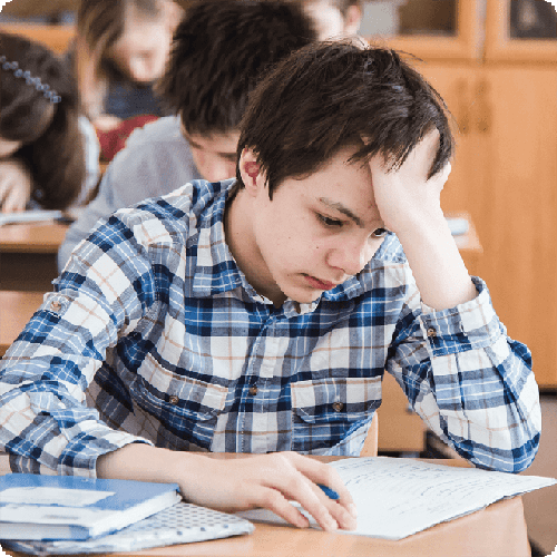 child struggling with reading at school