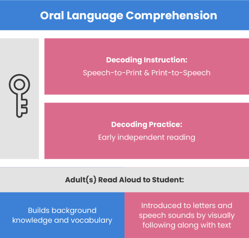 the virtuous cycle includes an oral language comprehension component