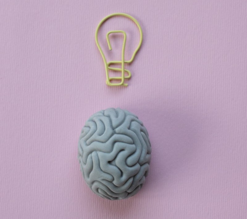 image of a brain with a wired light bulb on top of it