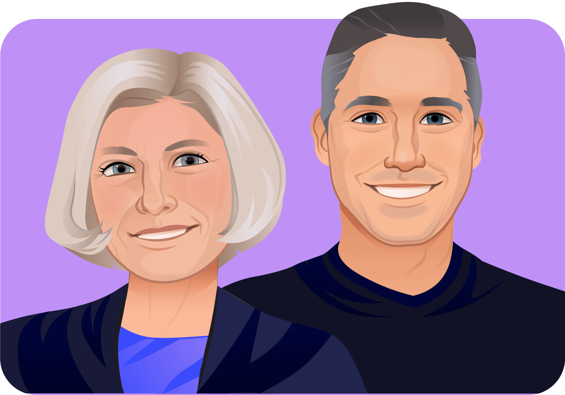 Graphic of Sandie Barrie Blackley MA/CCC, and Chad Myers, CEO of Lexercise